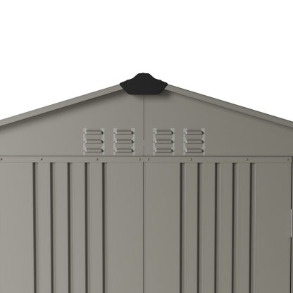 4x6FT Metal Garden Storage Shed with Lockable Door