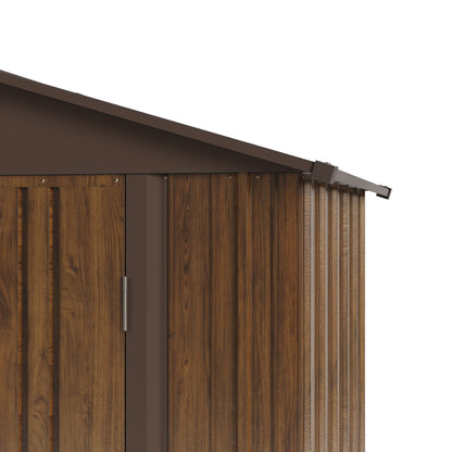 4x6FT Metal Garden Storage Shed with Lockable Door