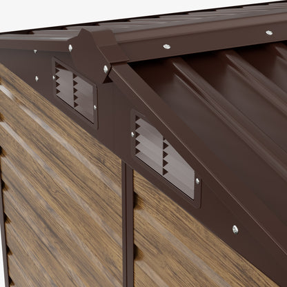 4 x 6FT Metal Apex Roof Garden Storage Shed