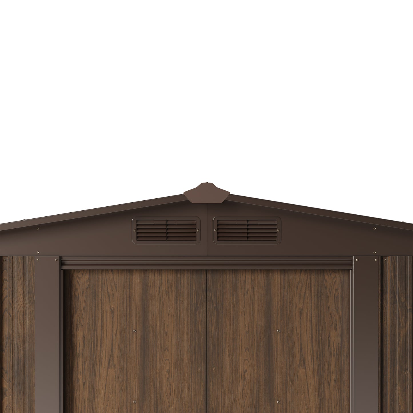 4x8FT Metal Garden Storage Shed with Log Storage