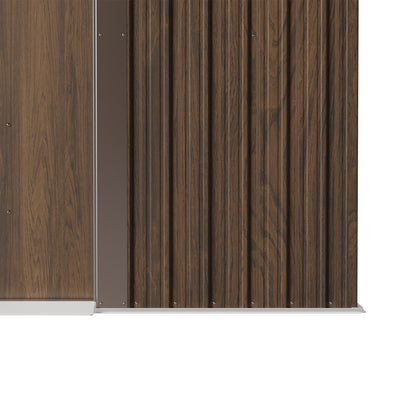 4x8FT Metal Garden Storage Shed with Log Storage