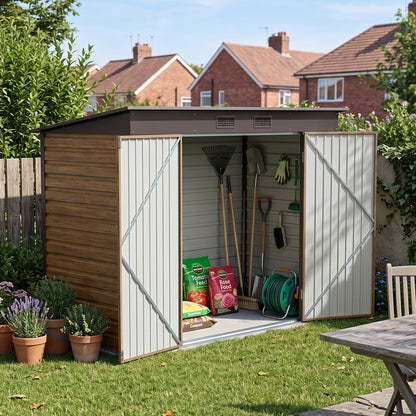 8x4FT Outdoor Metal Storage Shed