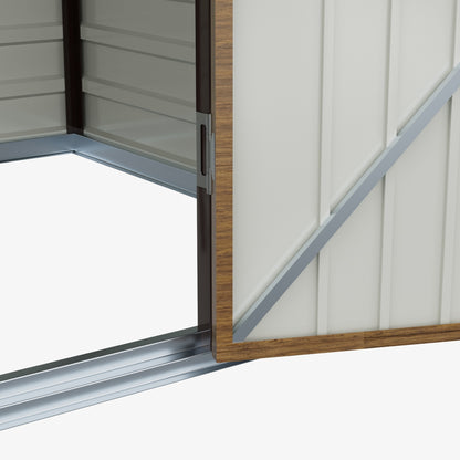 8x4FT Outdoor Metal Storage Shed