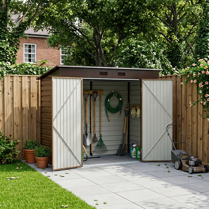 8x4FT Outdoor Metal Storage Shed