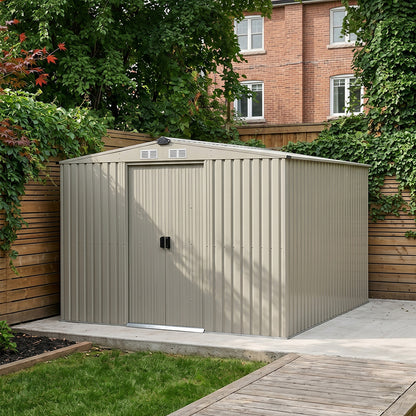 12x10FT Outdoor Metal Garden Storage Shed