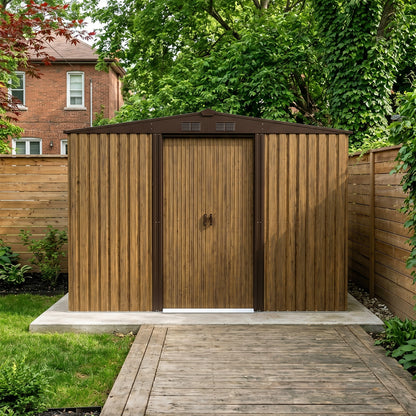 12x10 FT Large Metal Garden Tool Storage Shed