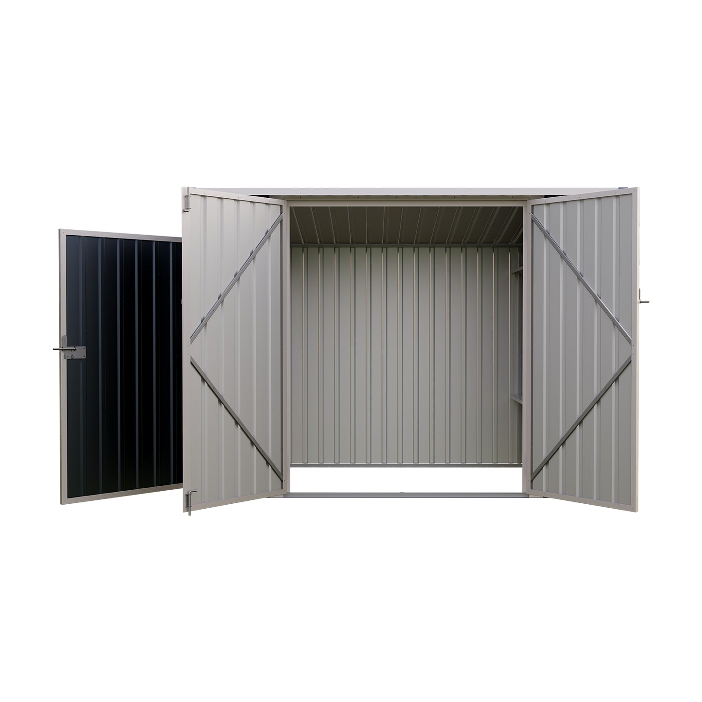 8x4 FT Metal Pent Roof Garden Tool Storage Shed