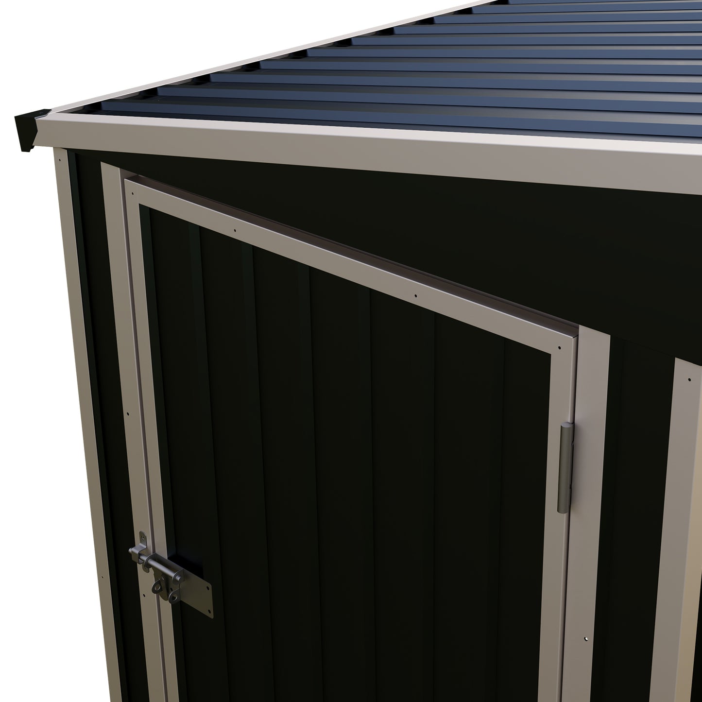 8x4 FT Metal Pent Roof Garden Tool Storage Shed