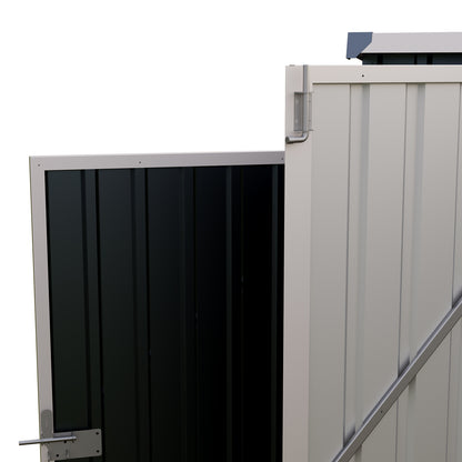 8x4 FT Metal Pent Roof Garden Tool Storage Shed