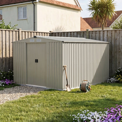 10x8 FT Large Metal Garden Tool Storage Shed