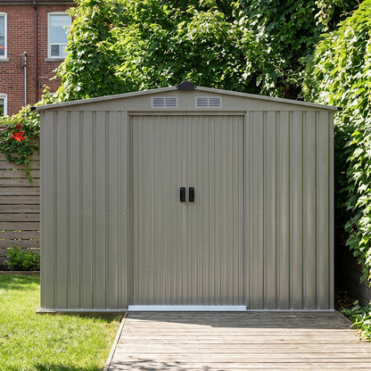 10x8 FT Large Metal Garden Tool Storage Shed