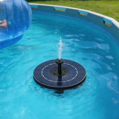 Floating Solar Fountain with Interchangeable Spray Heads