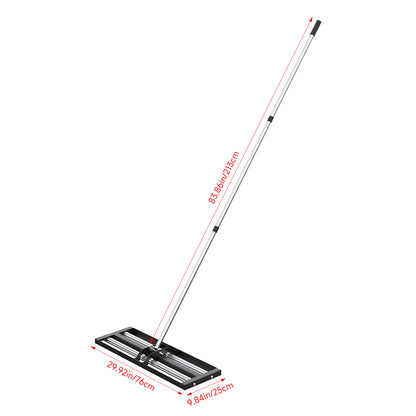 43CM/76CM/114CM Garden Lawn Levelling Rake with 198CM/213CM Extended Handle Length