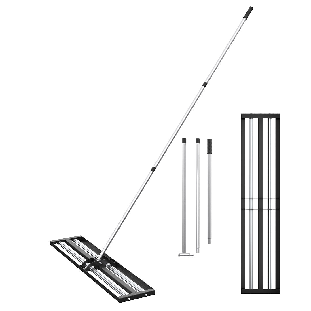 43CM/76CM/114CM Garden Lawn Levelling Rake with 198CM/213CM Extended Handle Length