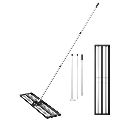 43CM/76CM/114CM Garden Lawn Levelling Rake with 198CM/213CM Extended Handle Length