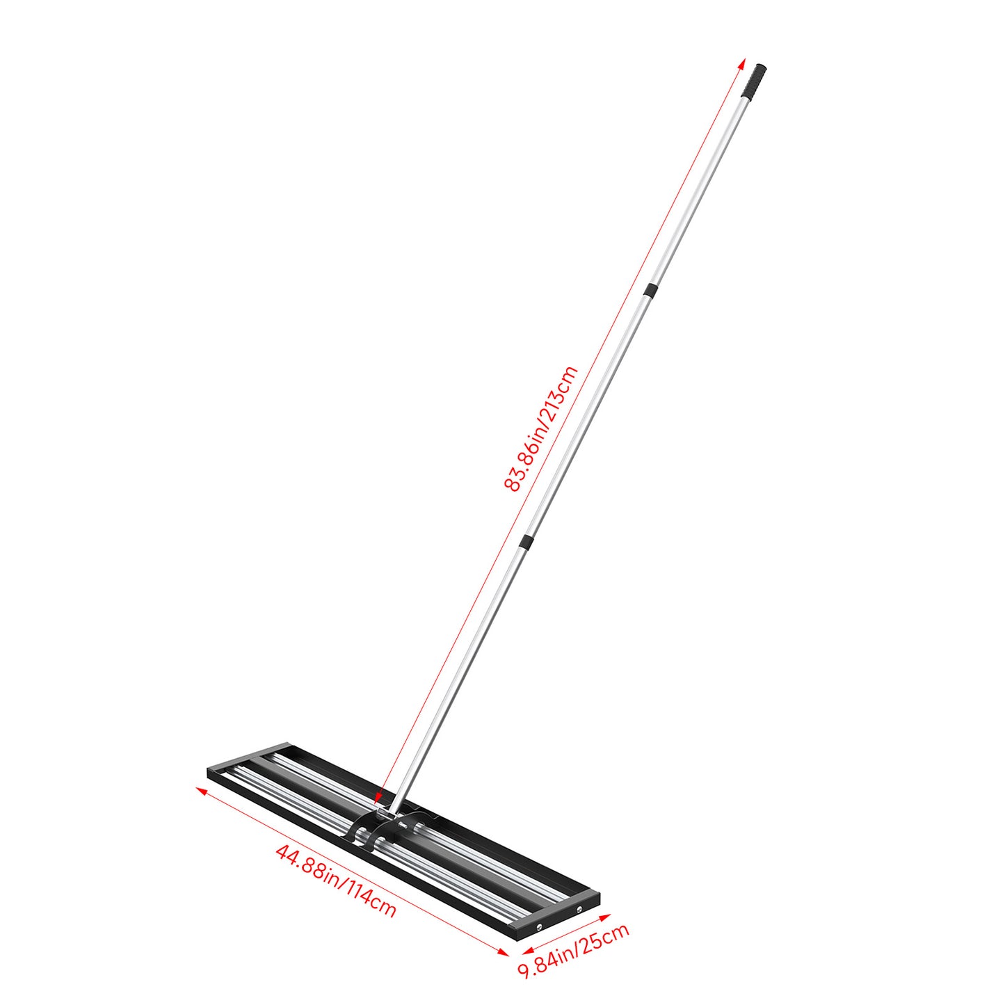 43CM/76CM/114CM Garden Lawn Levelling Rake with 198CM/213CM Extended Handle Length