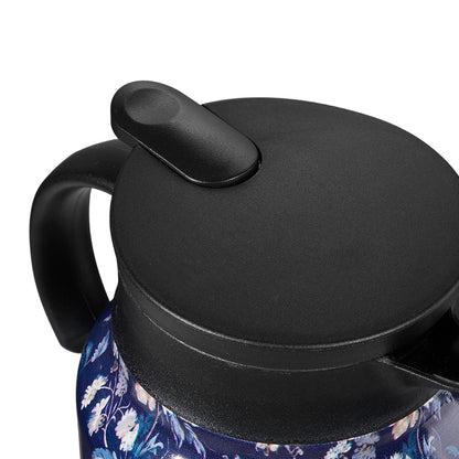 Vintage Floral Pattern Thermal Carafe Teapot with Built-in Infuser