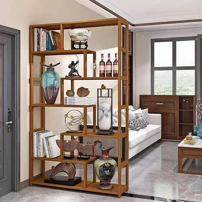 7-Tier Wooden Bookcase Display Stand