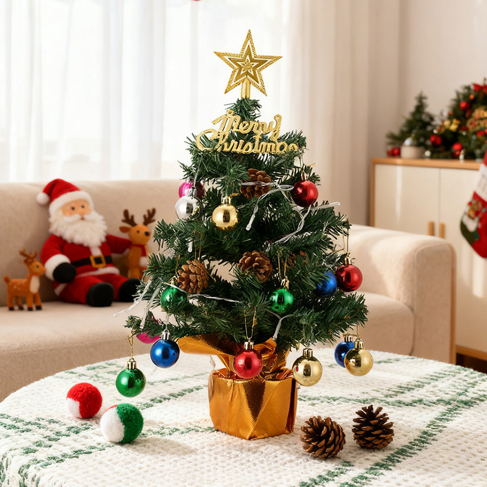 Tabletop Christmas Tree Decoration with LED String Light