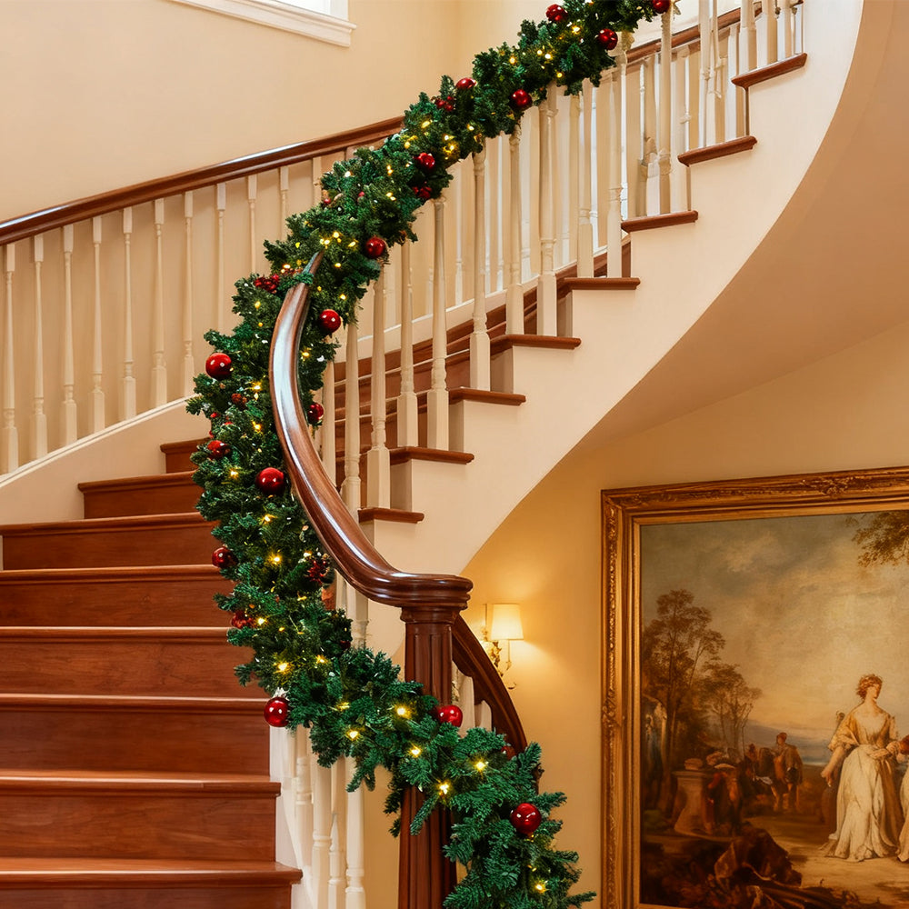 Christmas Wreath with LED Light String