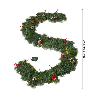 Christmas Wreath with LED Light String