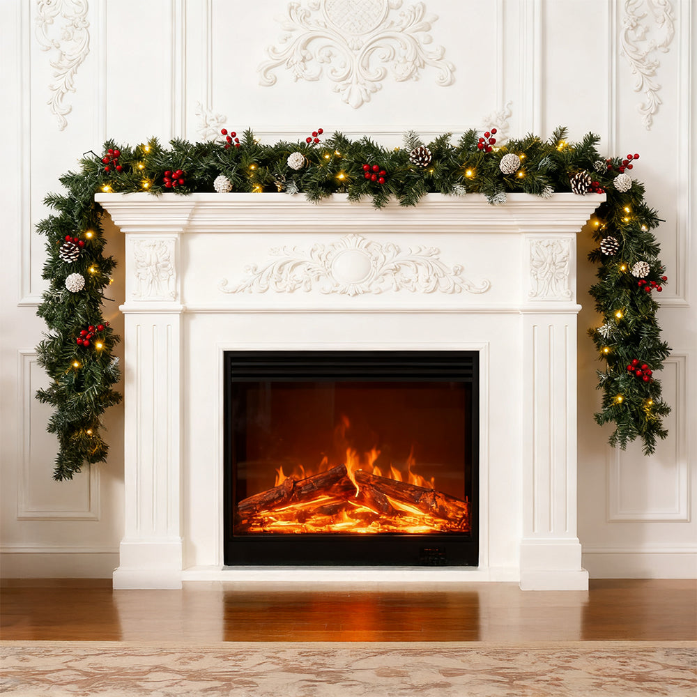 Christmas Wreath with LED Light String