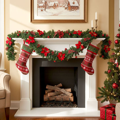 2.7m Artificial Christmas Garland Decorations