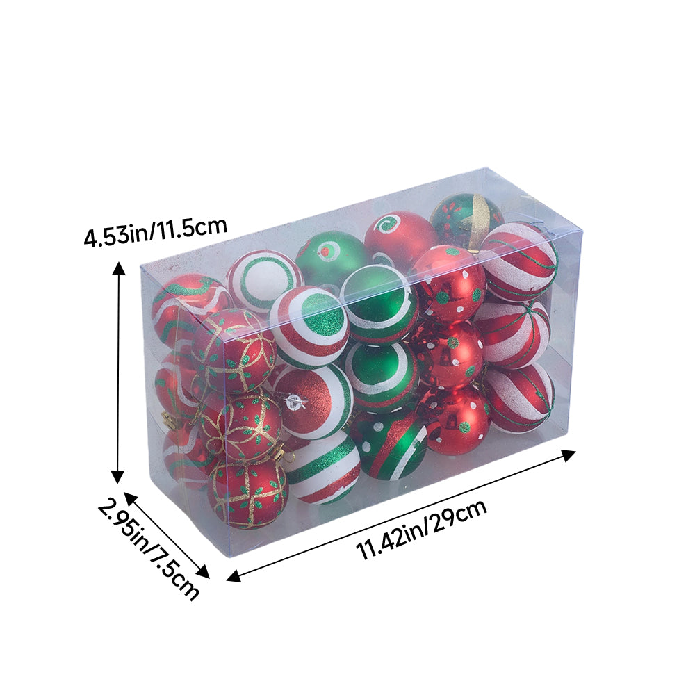 30-Piece Christmas Ornaments for Christmas Tree Decorations