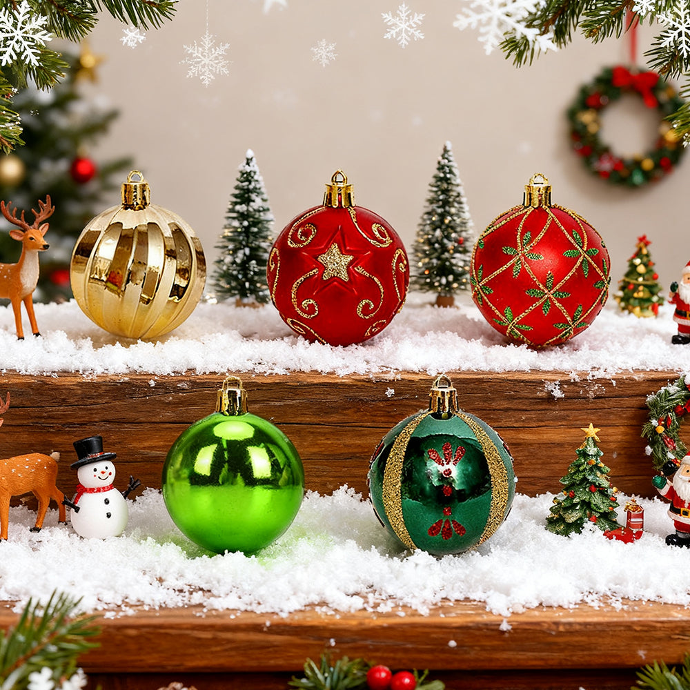 30-Piece Christmas Ornaments for Christmas Tree Decorations