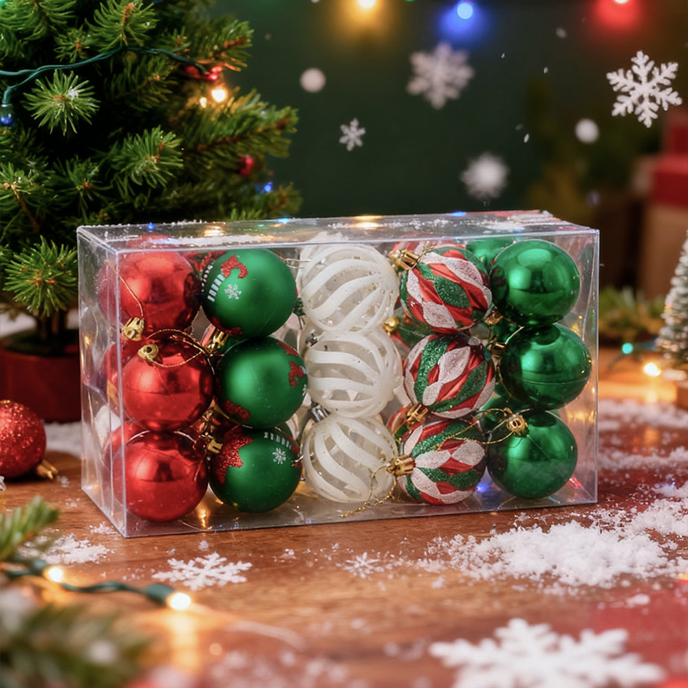 30-Piece Christmas Ornaments for Christmas Tree Decorations