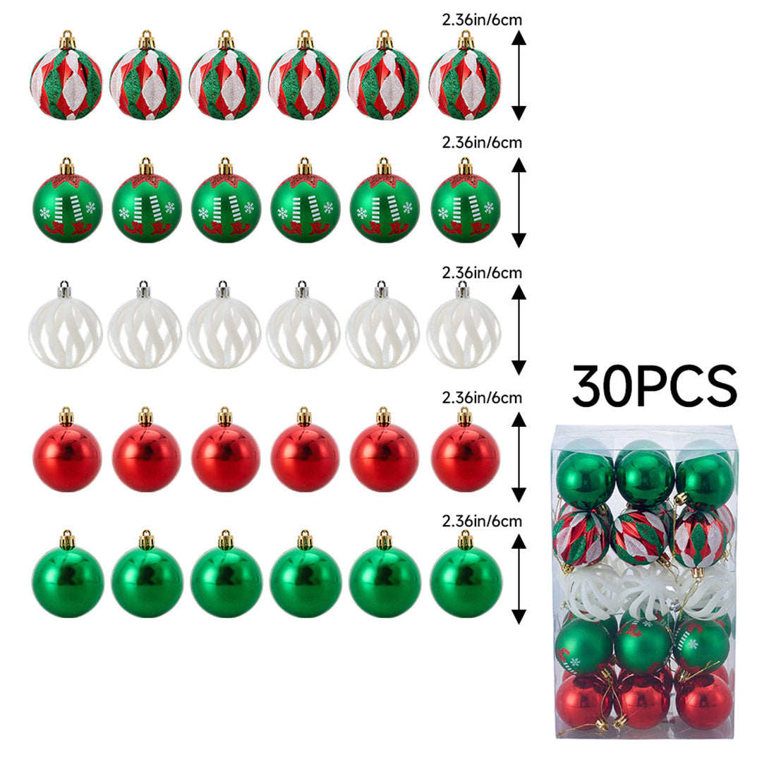 30-Piece Christmas Ornaments for Christmas Tree Decorations