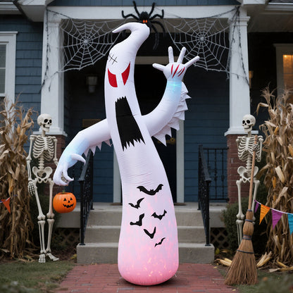 8ft Glowing Inflatable Ghost Decor for Halloween