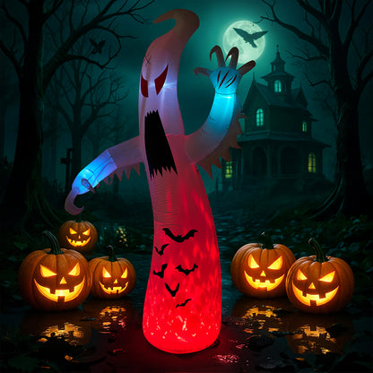 8ft Glowing Inflatable Ghost Decor for Halloween