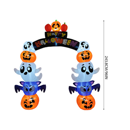 8ft Halloween Inflatable Ghost with Built-in LED Lights