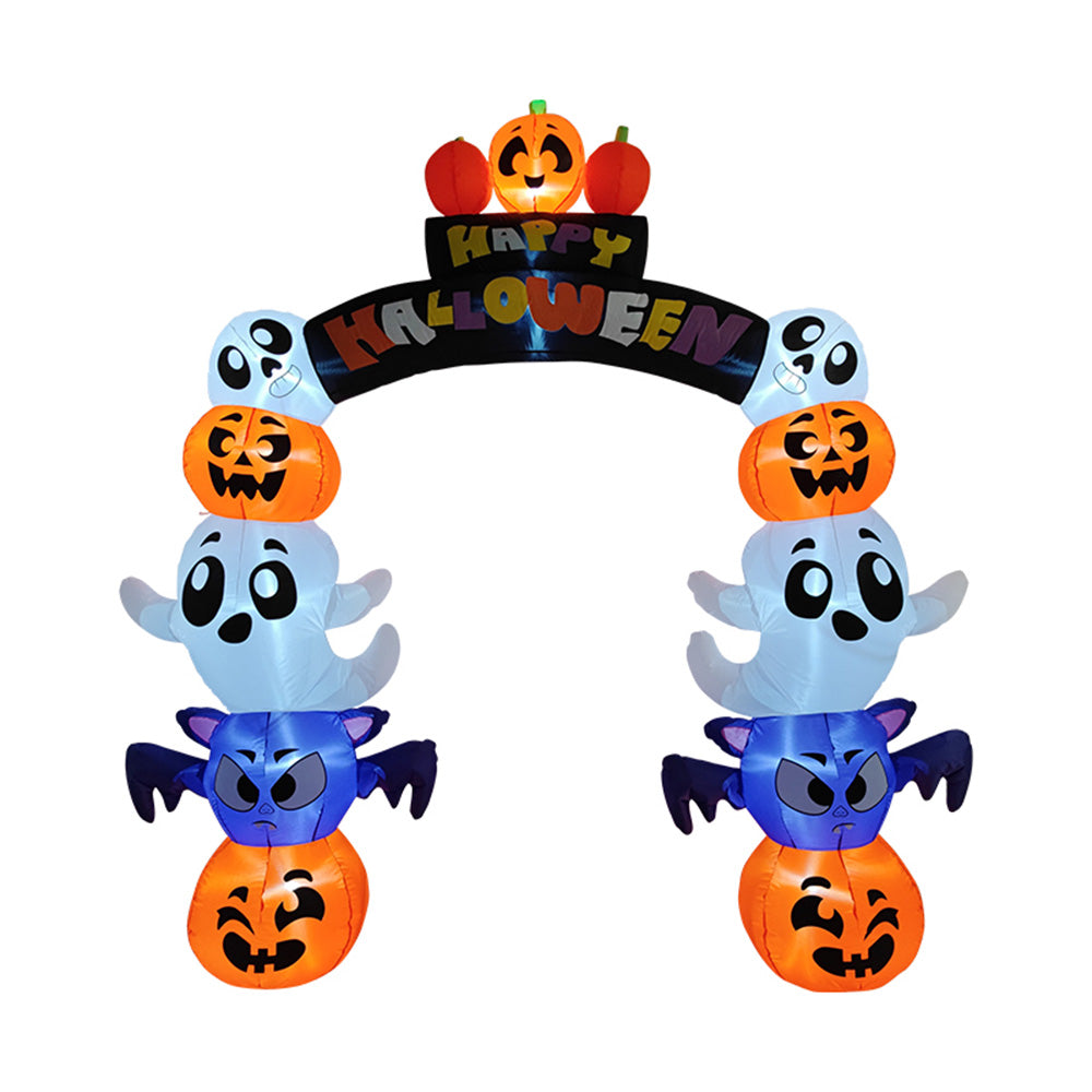 8ft Halloween Inflatable Ghost with Built-in LED Lights