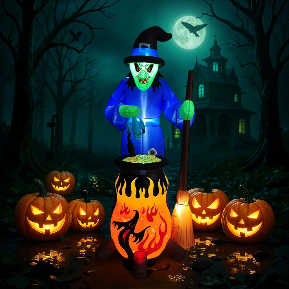 8ft Inflatable Halloween Ghost with LED Lights