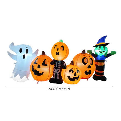 8ft Large Glowing Outdoor Halloween Decor LED Inflatable Ghost
