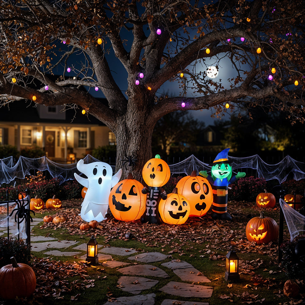 8ft Large Glowing Outdoor Halloween Decor LED Inflatable Ghost