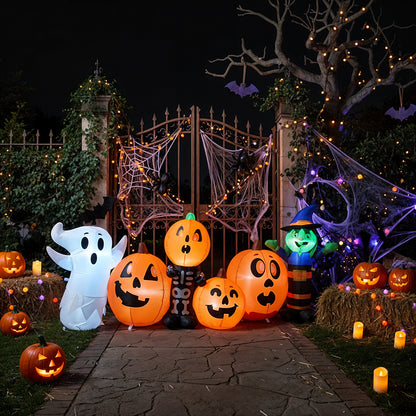 8ft Large Glowing Outdoor Halloween Decor LED Inflatable Ghost