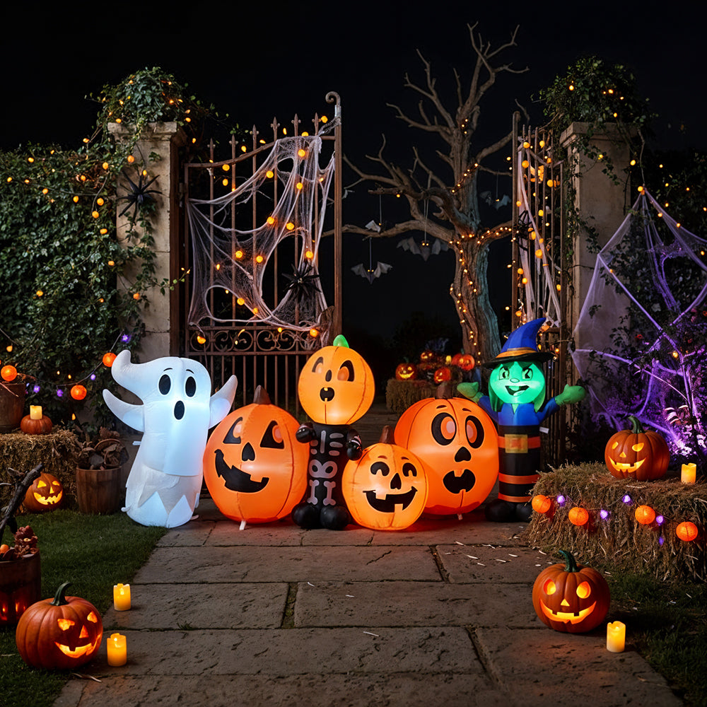 8ft Large Glowing Outdoor Halloween Decor LED Inflatable Ghost