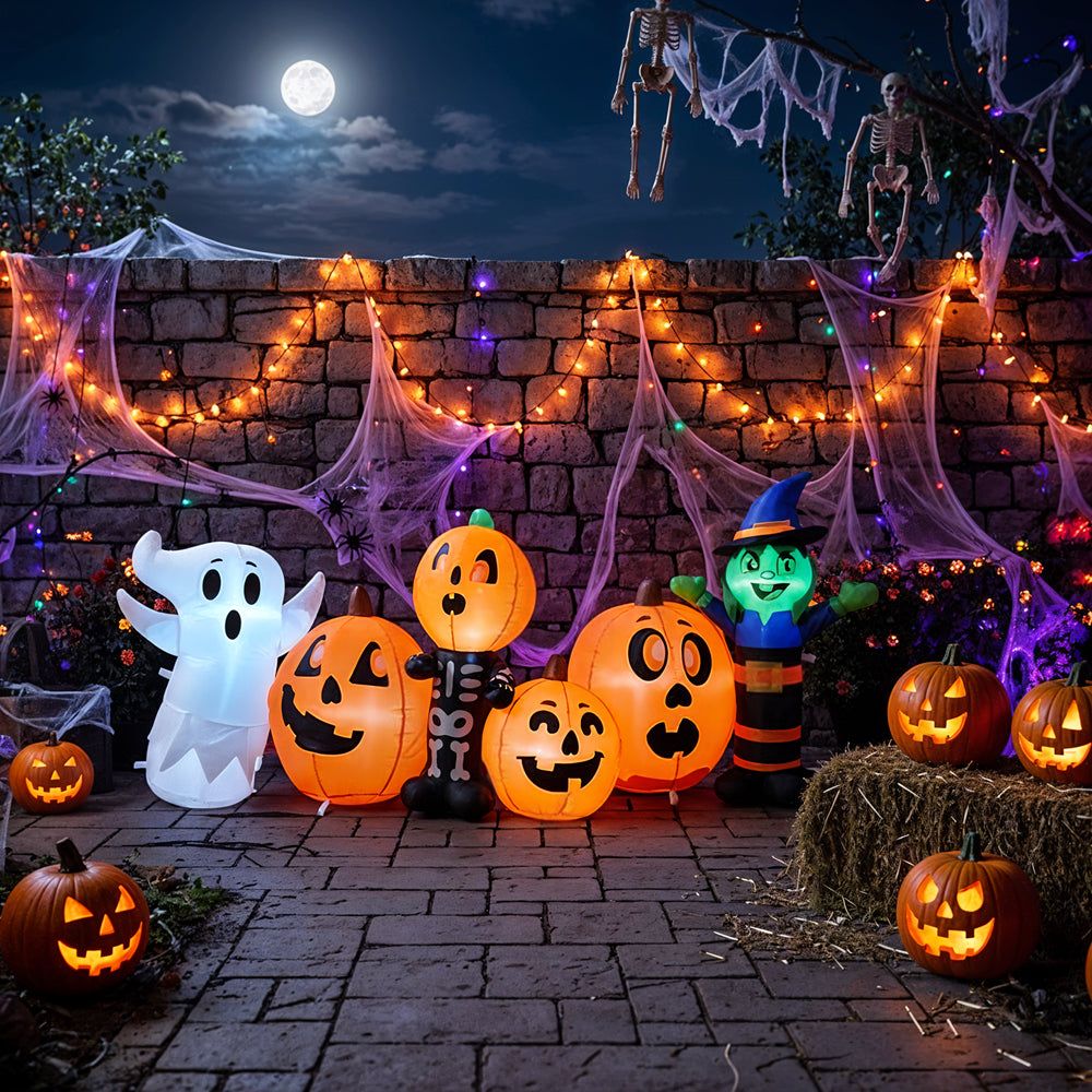 8ft Large Glowing Outdoor Halloween Decor LED Inflatable Ghost