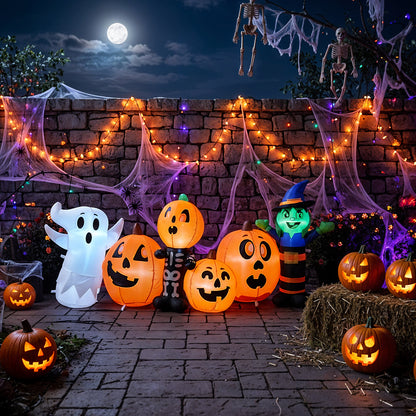 8ft Large Glowing Outdoor Halloween Decor LED Inflatable Ghost