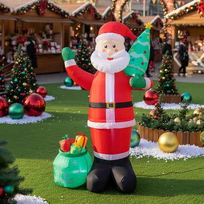 2.4m Christmas Inflatable Model Outdoor Decorations with LED Lights