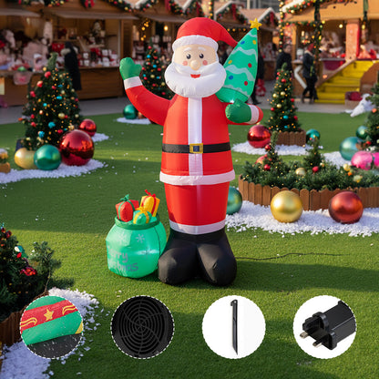 2.4m Christmas Inflatable Model Outdoor Decorations with LED Lights