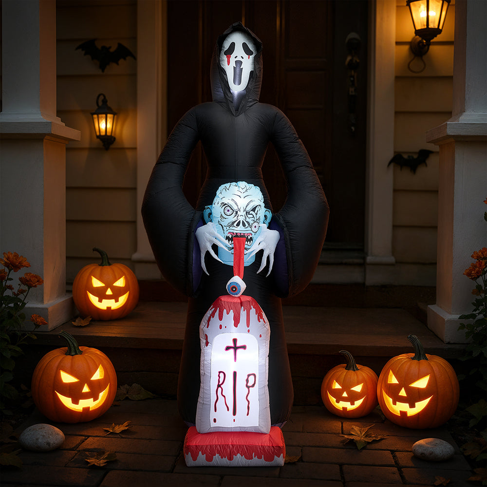 8.9FT Halloween Inflatable Grim Reaper with Built-in Lights