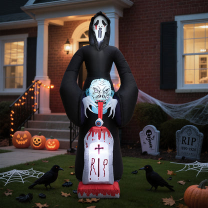 8.9FT Halloween Inflatable Grim Reaper with Built-in Lights