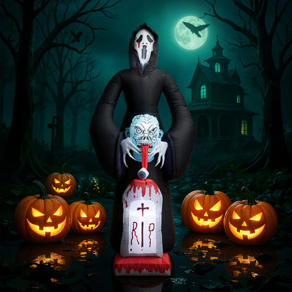 8.9FT Halloween Inflatable Grim Reaper with Built-in Lights