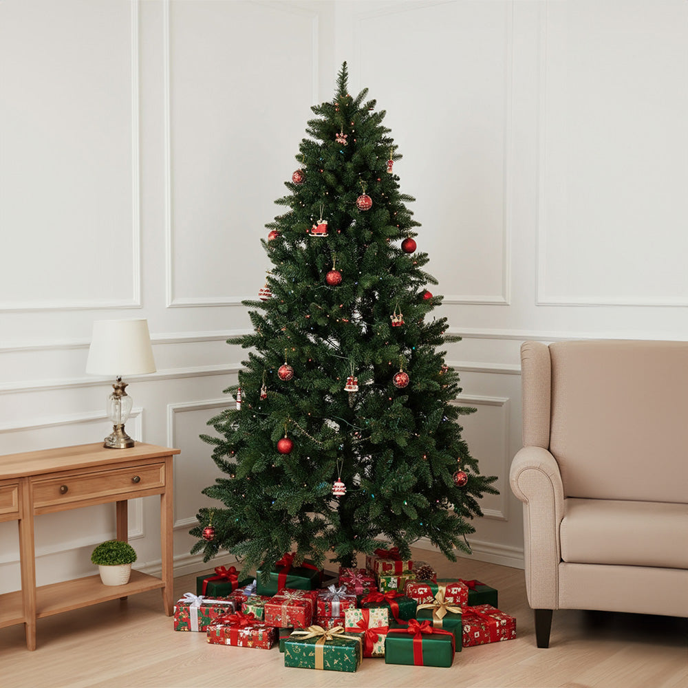 4FT/1.2M Artificial Christmas Tree with RGB Lights & Wood Stand