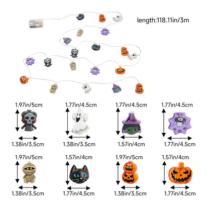 20 LEDs Battery-Powered Halloween String Lights