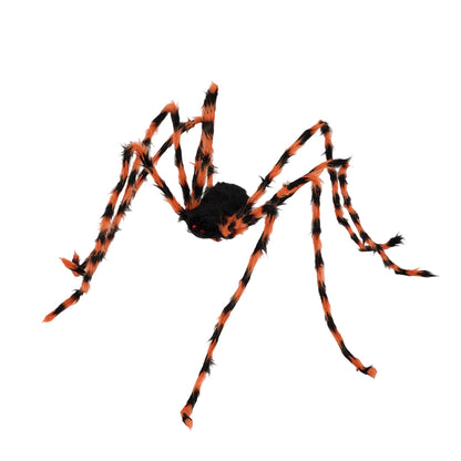 Outdoor Giant Halloween Spider Web Decoration with Scary Spider